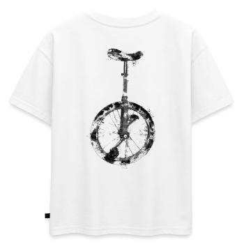 monocycle | monocycle - T-shirt enfant oversize en coton biologique Premium - blanc - Dos - AI Model Kid Male (0cm)