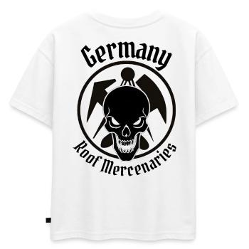 Couvreur d’élite - Allemagne de mercenaires de toit Crâne - T-shirt enfant oversize en coton biologique Premium - blanc - Dos - AI Model Kid Male (0cm)