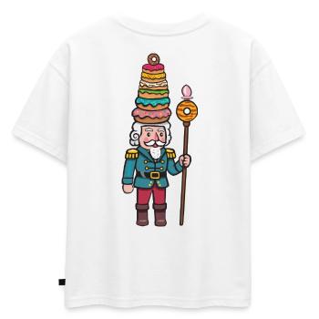Casse-noisette Donut Cracker - T-shirt enfant oversize en coton biologique Premium - blanc - Dos - AI Model Kid Male (0cm)