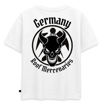 Mercenaires de toit allemands - T-shirt enfant oversize en coton biologique Premium - blanc - Dos - AI Model Kid Male (0cm)