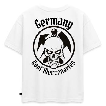 Couvreur d’élite - Allemagne de mercenaires de toit Crâne - T-shirt enfant oversize en coton biologique Premium - blanc - Dos - AI Model Kid Male (0cm)