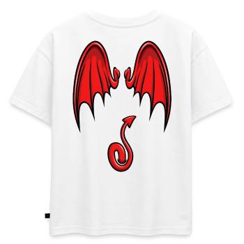 Je suis un petit diable - T-shirt enfant oversize en coton biologique Premium - blanc - Dos - AI Model Kid Male (0cm)