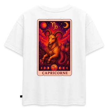 Tarot Capricorne - T-shirt enfant oversize en coton biologique Premium - blanc - Dos - AI Model Kid Male (0cm)
