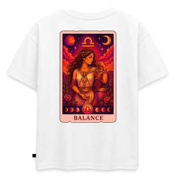 Tarot Balance - T-shirt enfant oversize en coton biologique Premium - blanc - Dos - AI Model Kid Male (0cm)