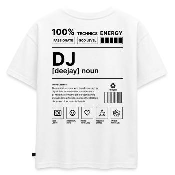 Deejay Vibes Black - Oversized Kids' Premium Organic T-Shirt - white - Back - AI Model Kid Male (0cm)