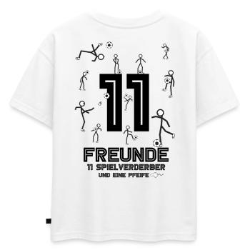 Football - T-shirt enfant oversize en coton biologique Premium - blanc - Dos - AI Model Kid Male (0cm)