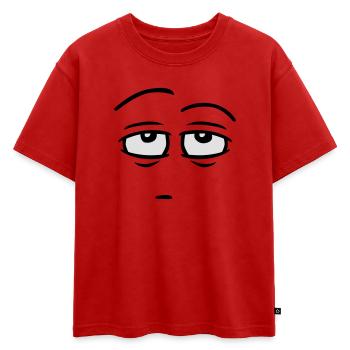 srsly - T-shirt enfant oversize en coton biologique Premium - rouge - Devant - AI Model Kid Male (0cm)