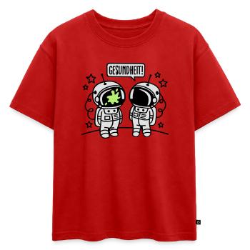 Gesundheit! - T-shirt enfant oversize en coton biologique Premium - rouge - Devant - AI Model Kid Male (0cm)