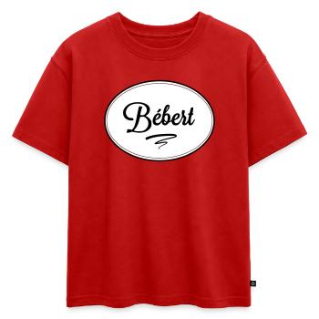 Bébert - T-shirt enfant oversize en coton biologique Premium - rouge - Devant - AI Model Kid Male (0cm)