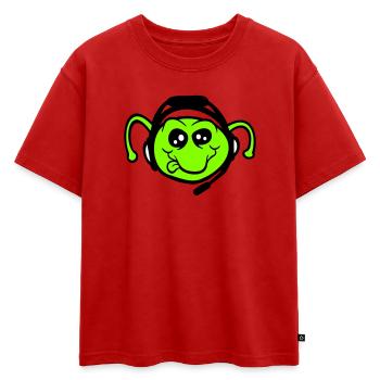 Casque de jeu Caterpillar Nerd Gaming Headphones Play - T-shirt enfant oversize en coton biologique Premium - rouge - Devant - AI Model Kid Male (0cm)