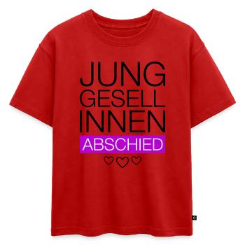 Hélice d’adieu Féle - T-shirt enfant oversize en coton biologique Premium - rouge - Devant - AI Model Kid Male (0cm)