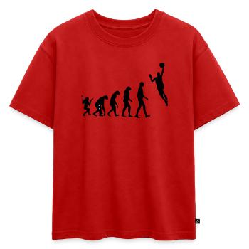 Basketball / Basketball / Basktet-Ball / Sports - Oversized Kids' Premium Organic T-Shirt - red - Front - AI Model Kid Male (0cm)