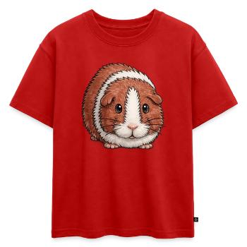 Dessin animé Bulet Cobaye - T-shirt enfant oversize en coton biologique Premium - rouge - Devant - AI Model Kid Male (0cm)
