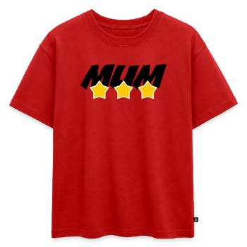 Meilleure Maman - Fête des Mères - T-shirt enfant oversize en coton biologique Premium - rouge - Devant - AI Model Kid Male (0cm)