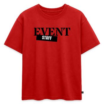 Event Staff - Crew Personnel Event Team - Oversized Kids' Premium Organic T-Shirt - red - Front - AI Model Kid Male (0cm)