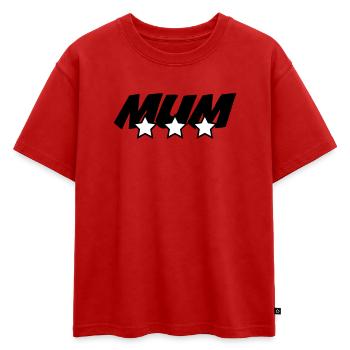 Meilleure Maman - Fête des Mères - T-shirt enfant oversize en coton biologique Premium - rouge - Devant - AI Model Kid Male (0cm)