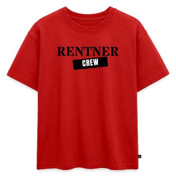 Équipage retraité - Équipe de cadeaux de retraite - T-shirt enfant oversize en coton biologique Premium - rouge - Devant - AI Model Kid Male (0cm)