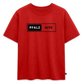 Lauser - T-shirt enfant oversize en coton biologique Premium - rouge - Devant - AI Model Kid Male (0cm)