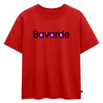 Bavarde - T-shirt enfant oversize en coton biologique Premium - rouge - Devant - AI Model Kid Male (0cm)