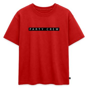 Équipe de fête - T-shirt enfant oversize en coton biologique Premium - rouge - Devant - AI Model Kid Male (0cm)