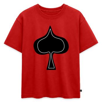 pique - T-shirt enfant oversize en coton biologique Premium - rouge - Devant - AI Model Kid Male (0cm)