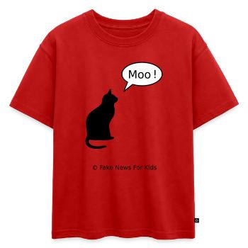 Fausses nouvelles pour les enfants - T-shirt enfant oversize en coton biologique Premium - rouge - Devant - AI Model Kid Male (0cm)