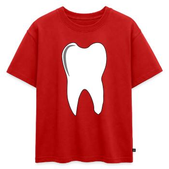 molaire - T-shirt enfant oversize en coton biologique Premium - rouge - Devant - AI Model Kid Male (0cm)
