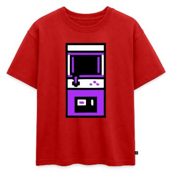 Nostalgic Arcade Automat Gamer - Oversized Kids' Premium Organic T-Shirt - red - Front - AI Model Kid Male (0cm)