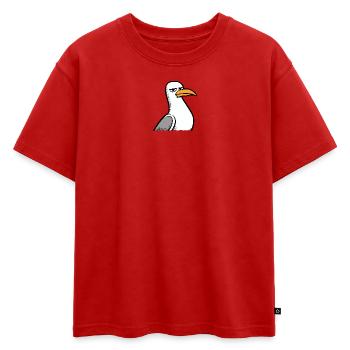 Vue sur la mouette - T-shirt enfant oversize en coton biologique Premium - rouge - Devant - AI Model Kid Male (0cm)