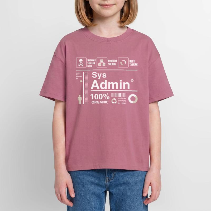 Sys Admin Programming Computer Nerd pc Board cpu Oversized Teens' Premium Organic T-Shirt