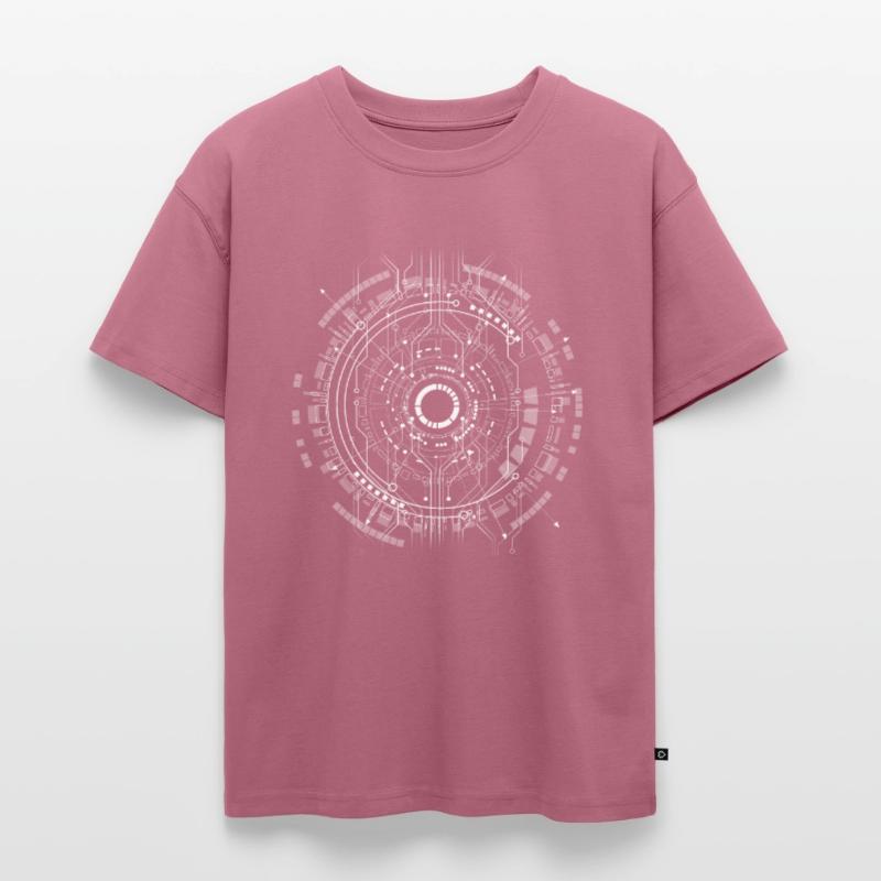 computer c-base stern space cpu nerd pc coder star Oversized Teens' Premium Organic T-Shirt
