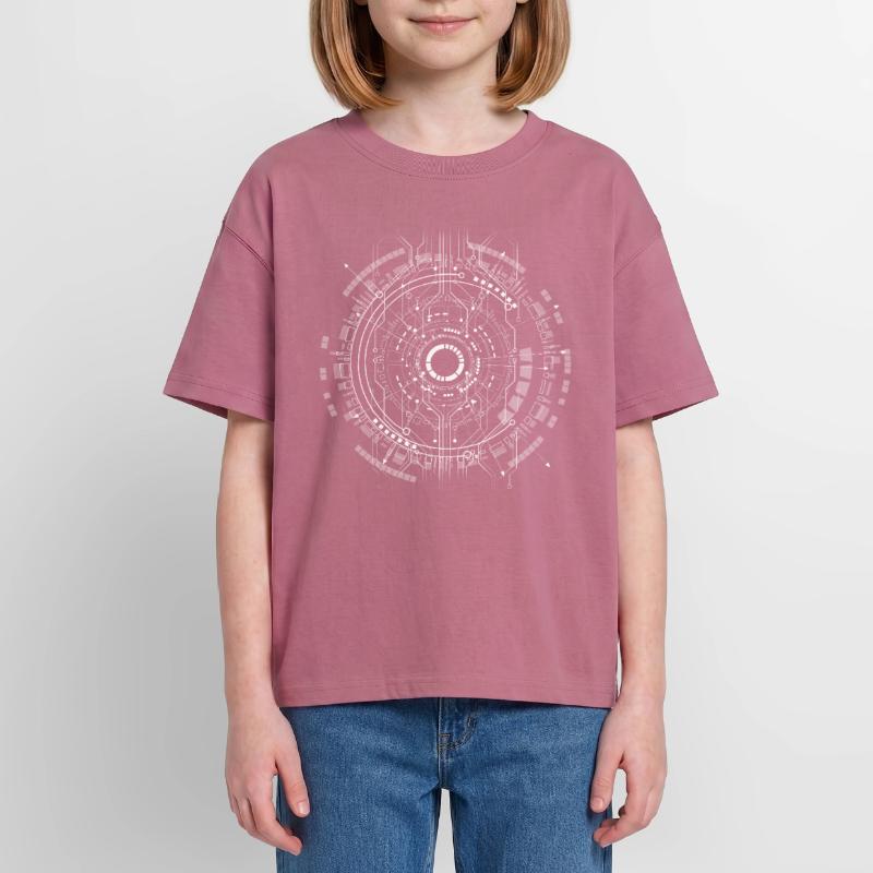 computer c-base stern space cpu nerd pc coder star Oversized Teens' Premium Organic T-Shirt