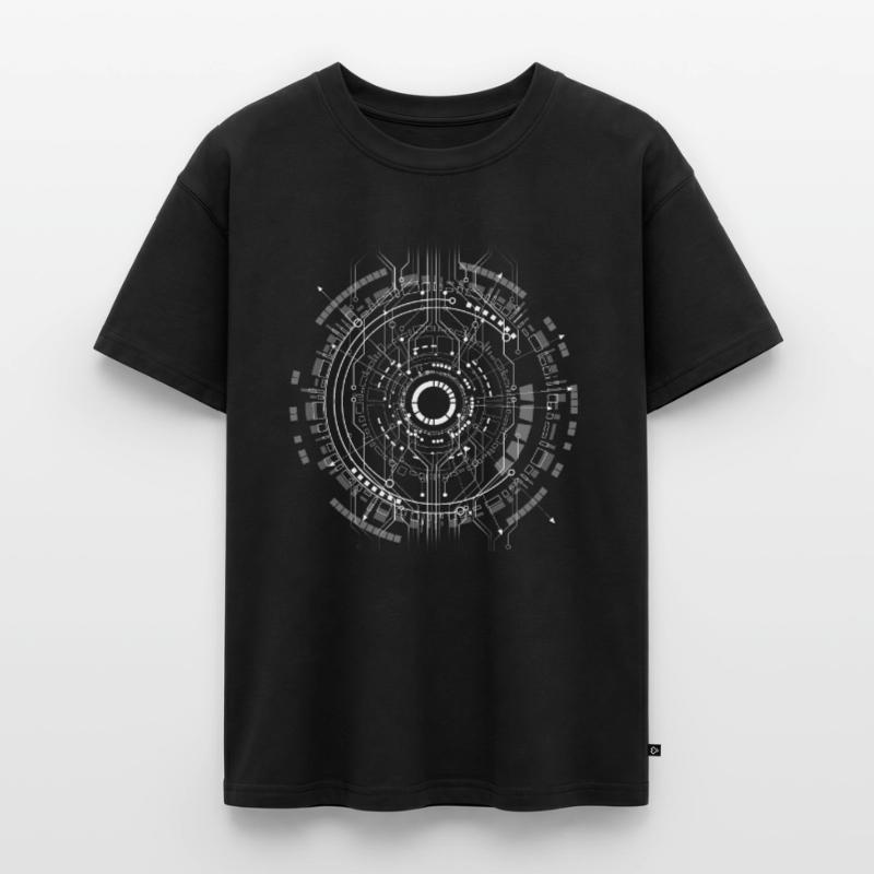 ordinateur c-base étoile space cpu nerd pc coder star T-shirt Premium oversize ado en coton biologique SPREAD