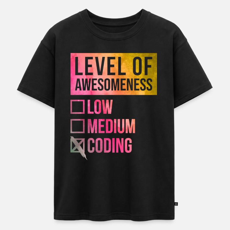 Coding - Oversized Teens' Premium Organic T-Shirt - black