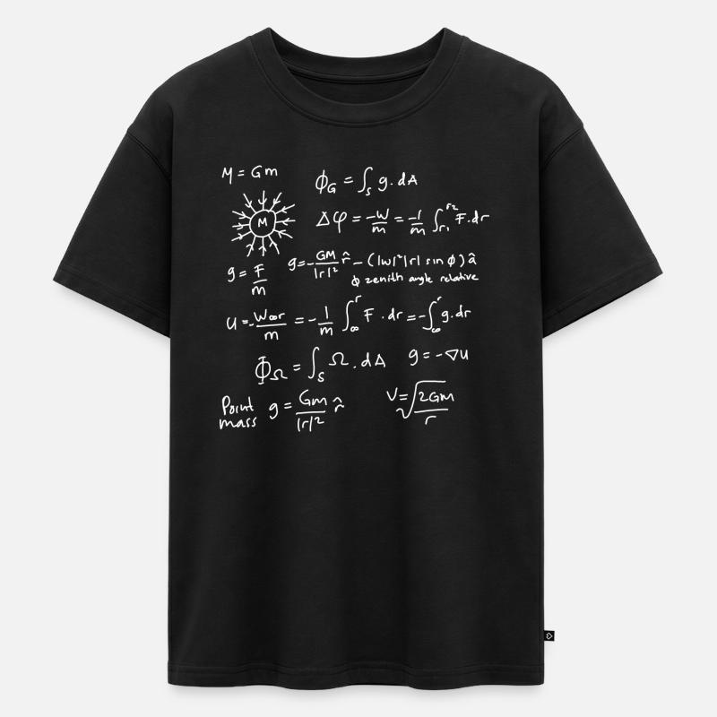 Physics Equations Unleashed - Oversized Teens' Premium Organic T-Shirt - black
