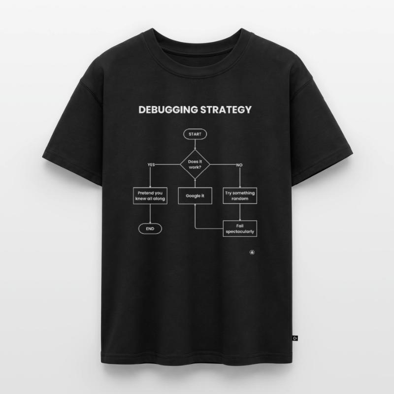Debugging Strategy Flowchart - Does It Work Gift Oversized Teens' Premium Organic T-Shirt