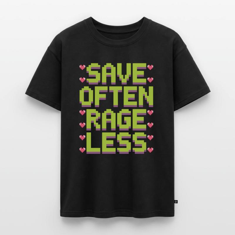Game Developer Save Often Rage Less Web Developer Oversized Teens' Premium Organic T-Shirt