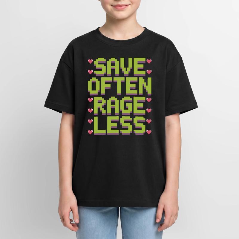 Game Developer Save Often Rage Less Web Developer Oversized Teens' Premium Organic T-Shirt