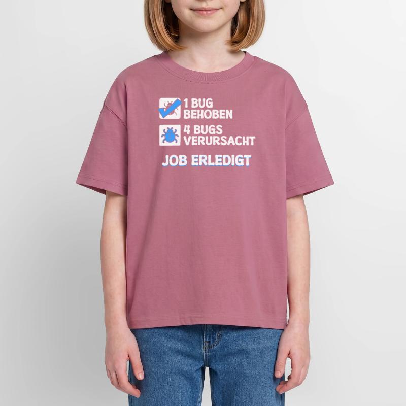 Developer Coden Skripting Bugs Debug Bugfixing Oversized Teens' Premium Organic T-Shirt