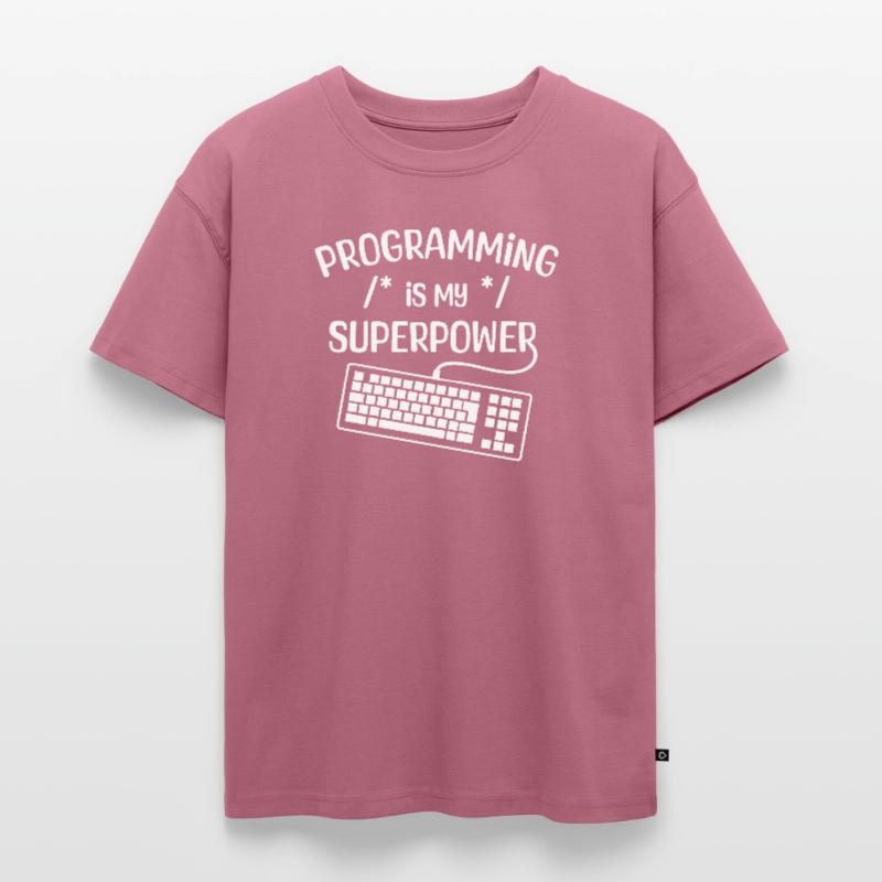 Computerfreak Developer Statement Coding Computer Science Oversized Teens' Premium Organic T-Shirt