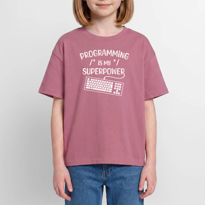 Computerfreak Developer Statement Coding Computer Science Oversized Teens' Premium Organic T-Shirt