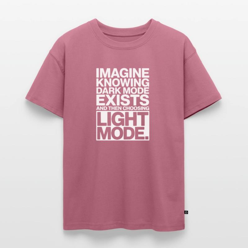 Le mode sombre existe Programmeur IT Nerd Coder Office T-shirt Premium oversize ado en coton biologique SPREAD