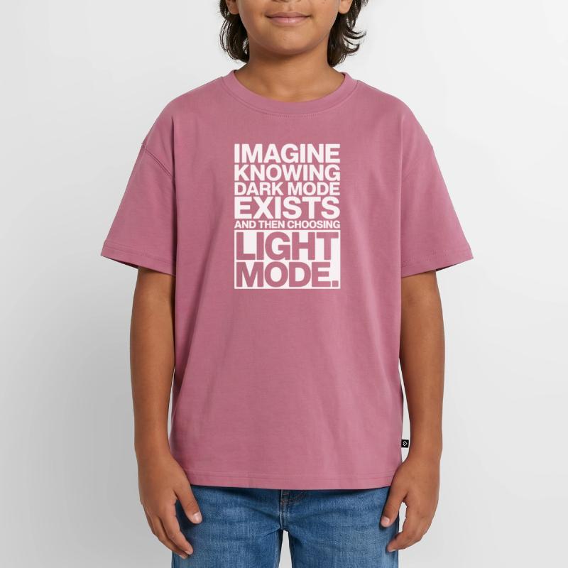 Dark Mode Exists Programmierer IT Nerd Coder Büro Oversized Teenager Premium Organic T-Shirt