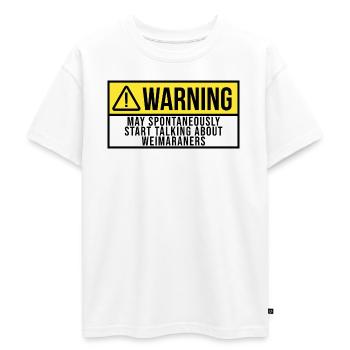 Fangen Sie an, über Weimaraner zu sprechen - Oversized Teenager Premium Organic T-Shirt - Weiß - Vorne - AI Model Teenager Male dark (155cm)