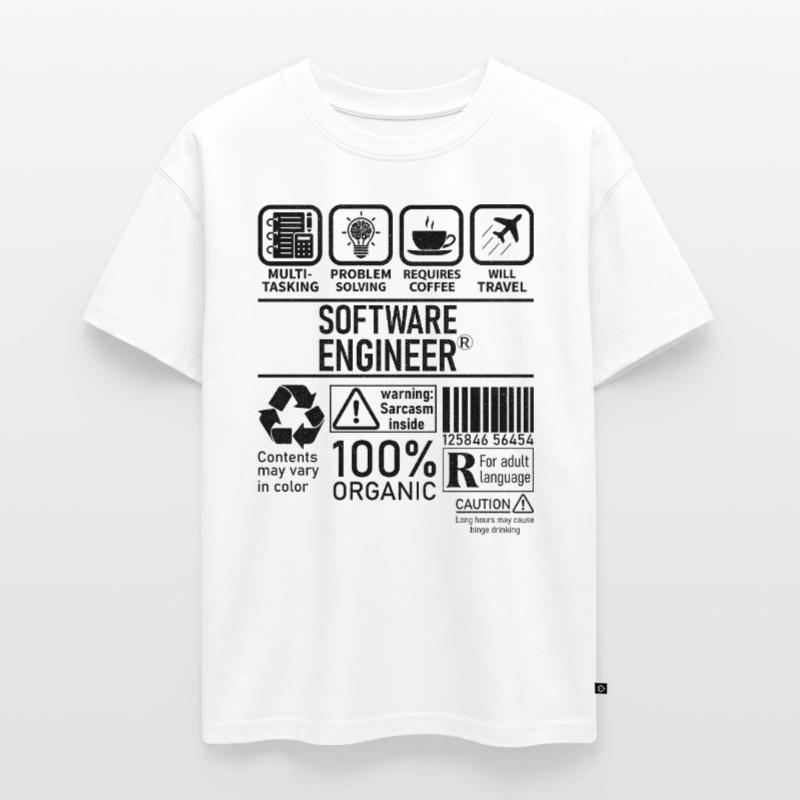 Software Engineer multi tasking problem solving Oversized Teens' Premium Organic T-Shirt