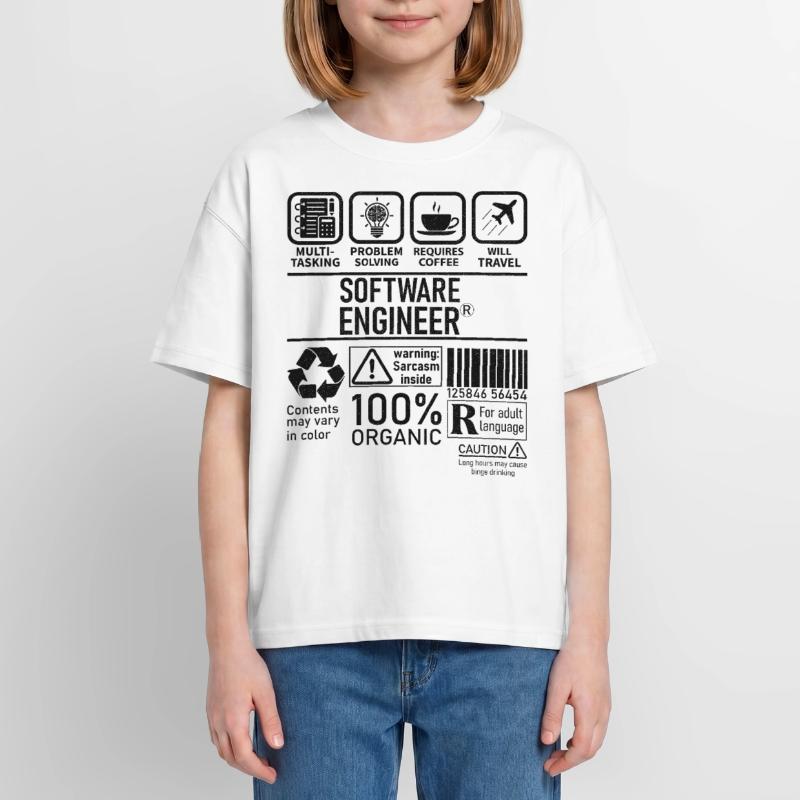 Software Engineer multi tasking problem solving Oversized Teens' Premium Organic T-Shirt
