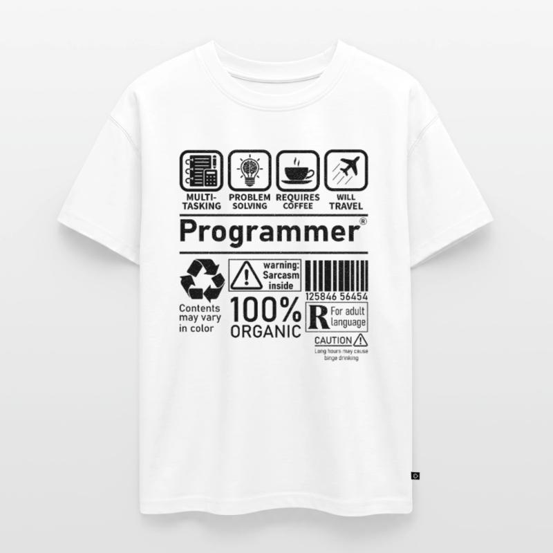 Programmer multi tasking problem solving requires Oversized Teens' Premium Organic T-Shirt