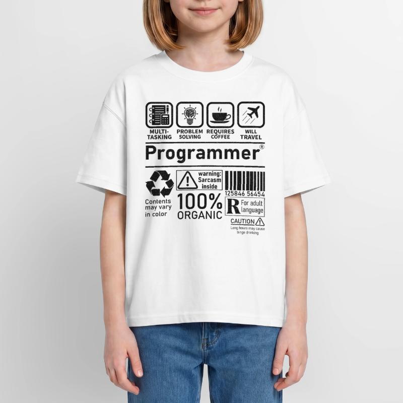 Programmer multi tasking problem solving requires Oversized Teens' Premium Organic T-Shirt