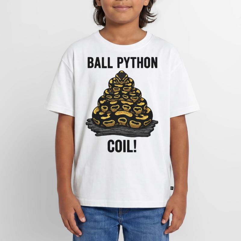 Royal Python Ball Python Coil Reptile Pyramid Oversized Teens' Premium Organic T-Shirt