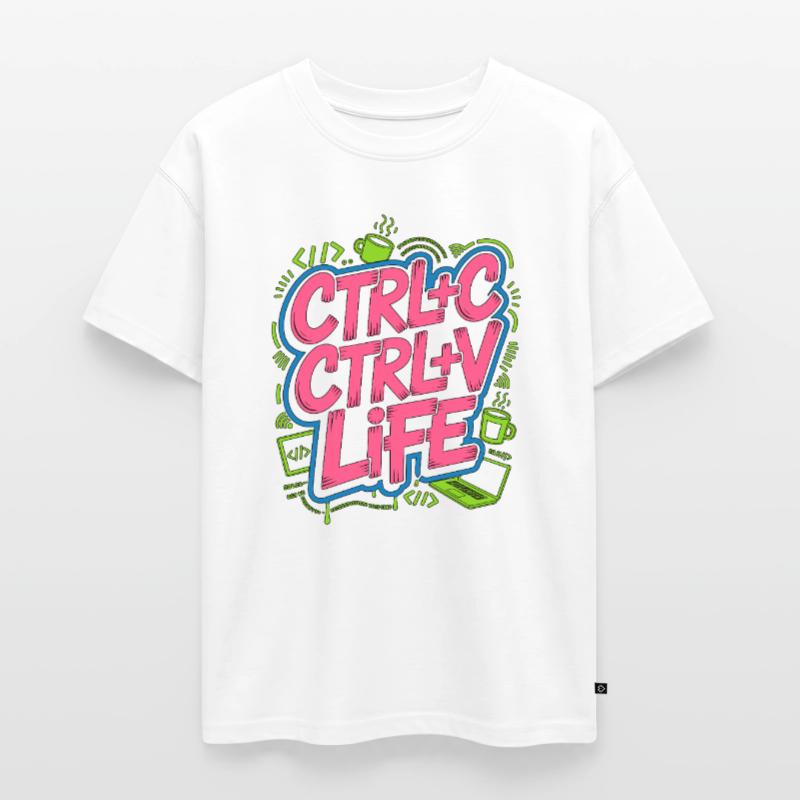 Remote Developer Ctrl+C Ctrl+V Life Web Developer T-shirt Premium oversize ado en coton biologique SPREAD